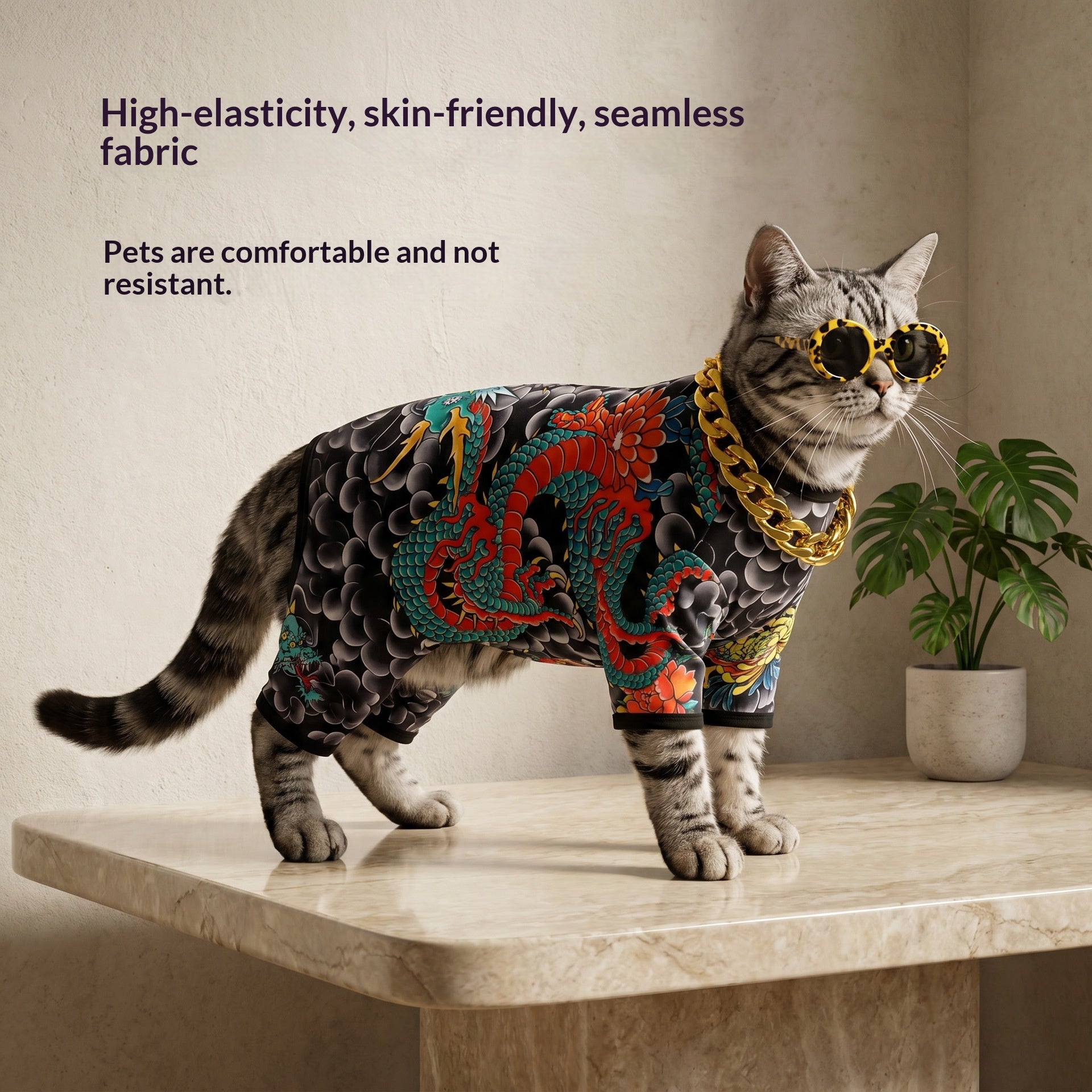 Vêtements de chien de tatouage à quatre pattes