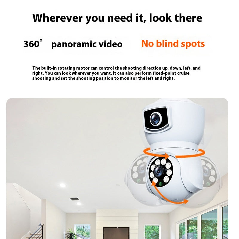 Lampe Type de tête Surveillance Téléphone portable Caméra à distance