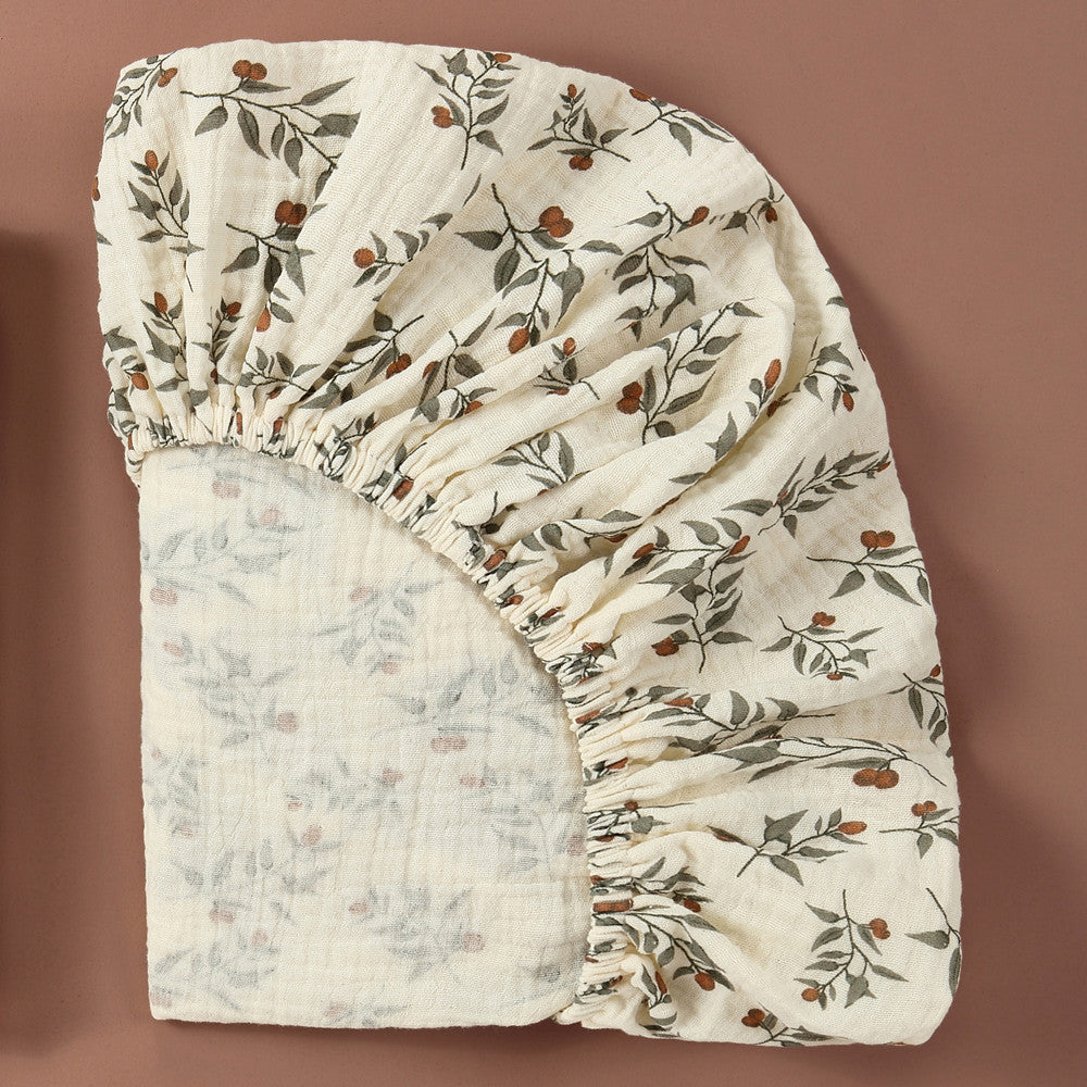 Feuille de gauze en coton intégral, imprimée pour bébé européenne et américaine