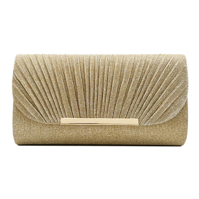 Femme Hardware Edge Party Pattern Fine Pink Clutch