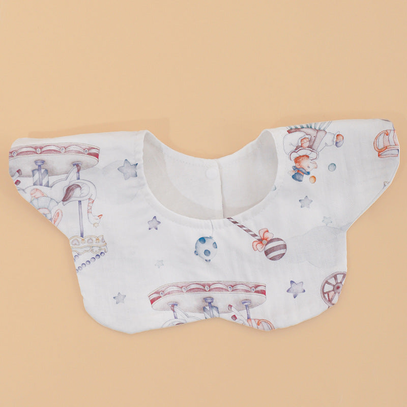 Pétale Bamboo coton imperméable pour enfants Bib imperméable pour bébé