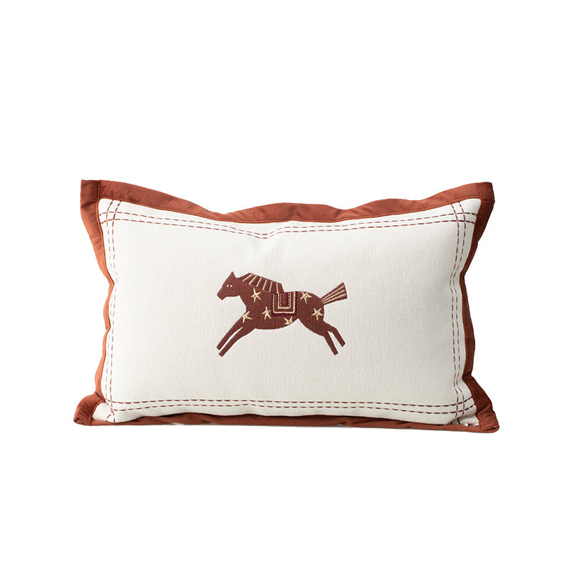 Chambre à coucher vintage de style nordique Coussin brodé