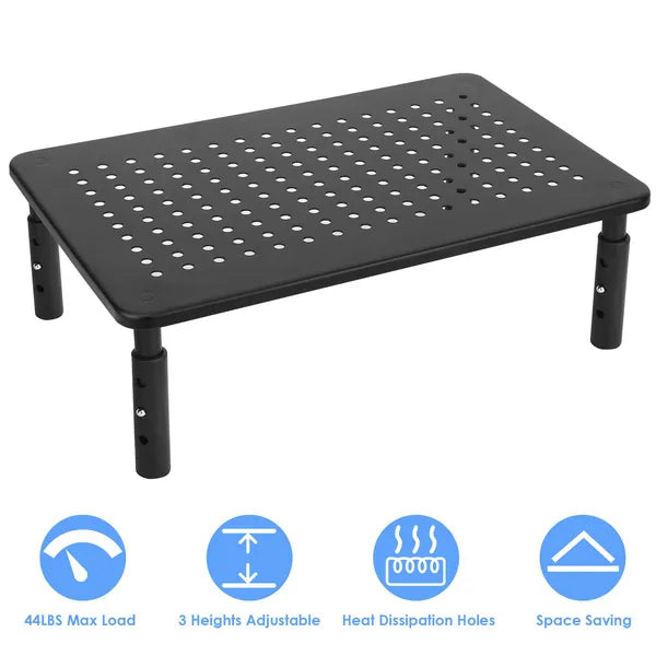 Moniteur Riser de comptoir réglable en hauteur 3 avec trous de ventilation