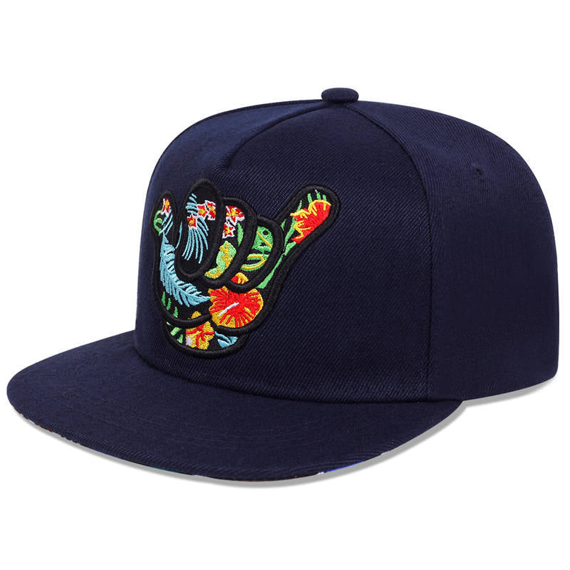 Finger-666 Broded Plat-Brim Casquette de baseball pour hommes et femmes