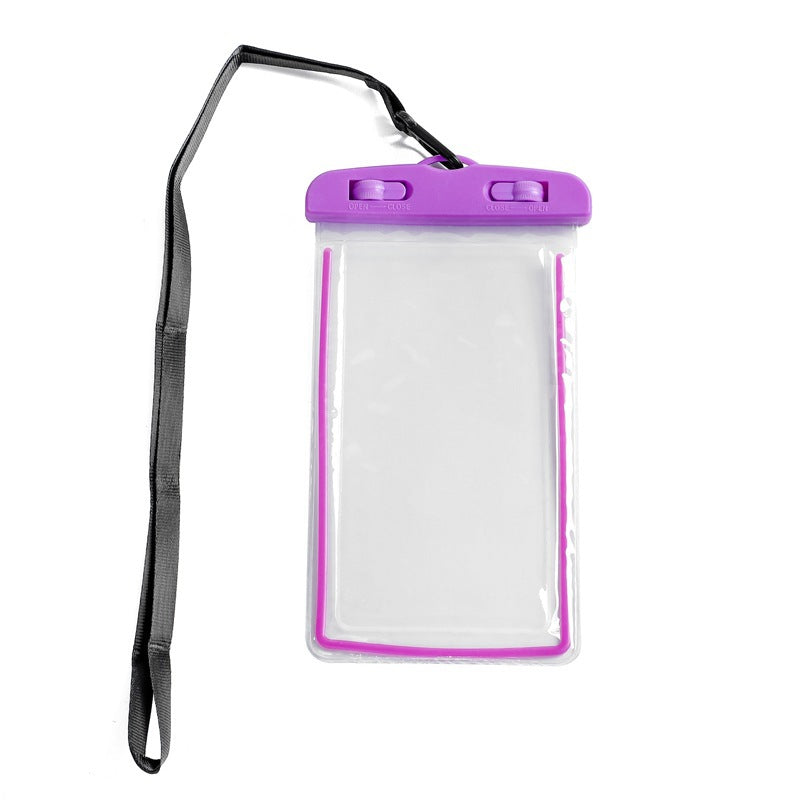 Sac de téléphone portable lumineux scellé plage transparente Couverture imperméable