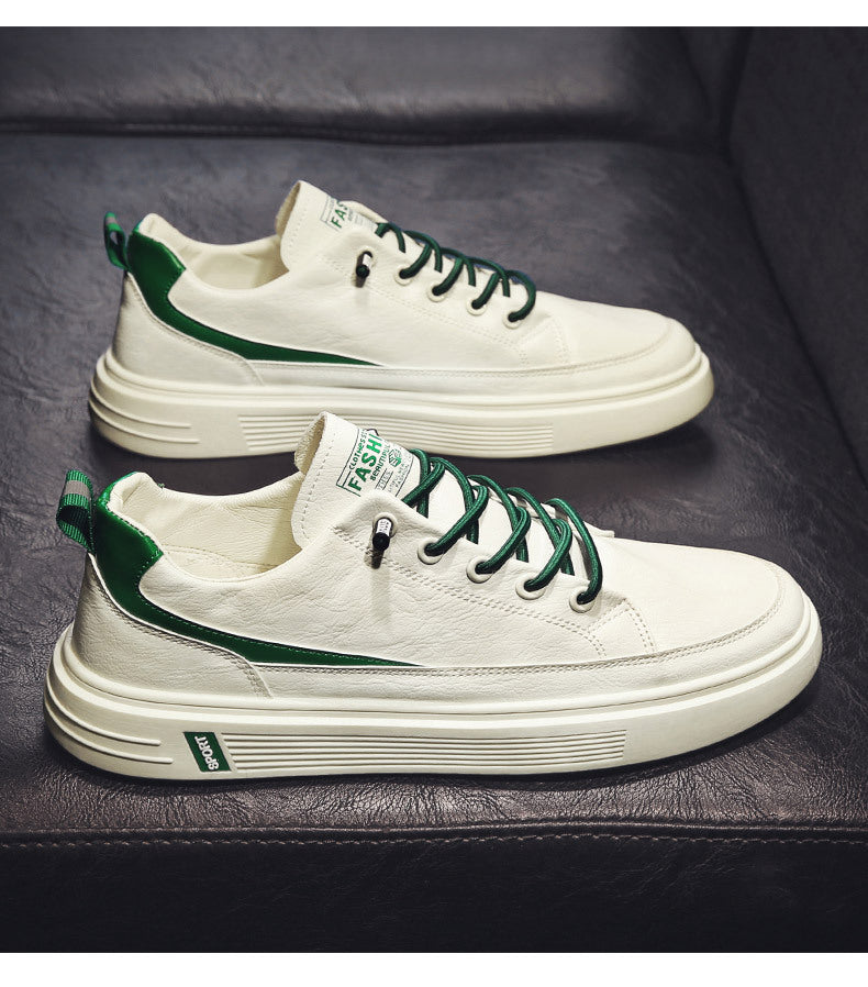 Style coréen Fashionable All-match Blanc Chaussures Homme mince Casual Respirant Toile Sneaker