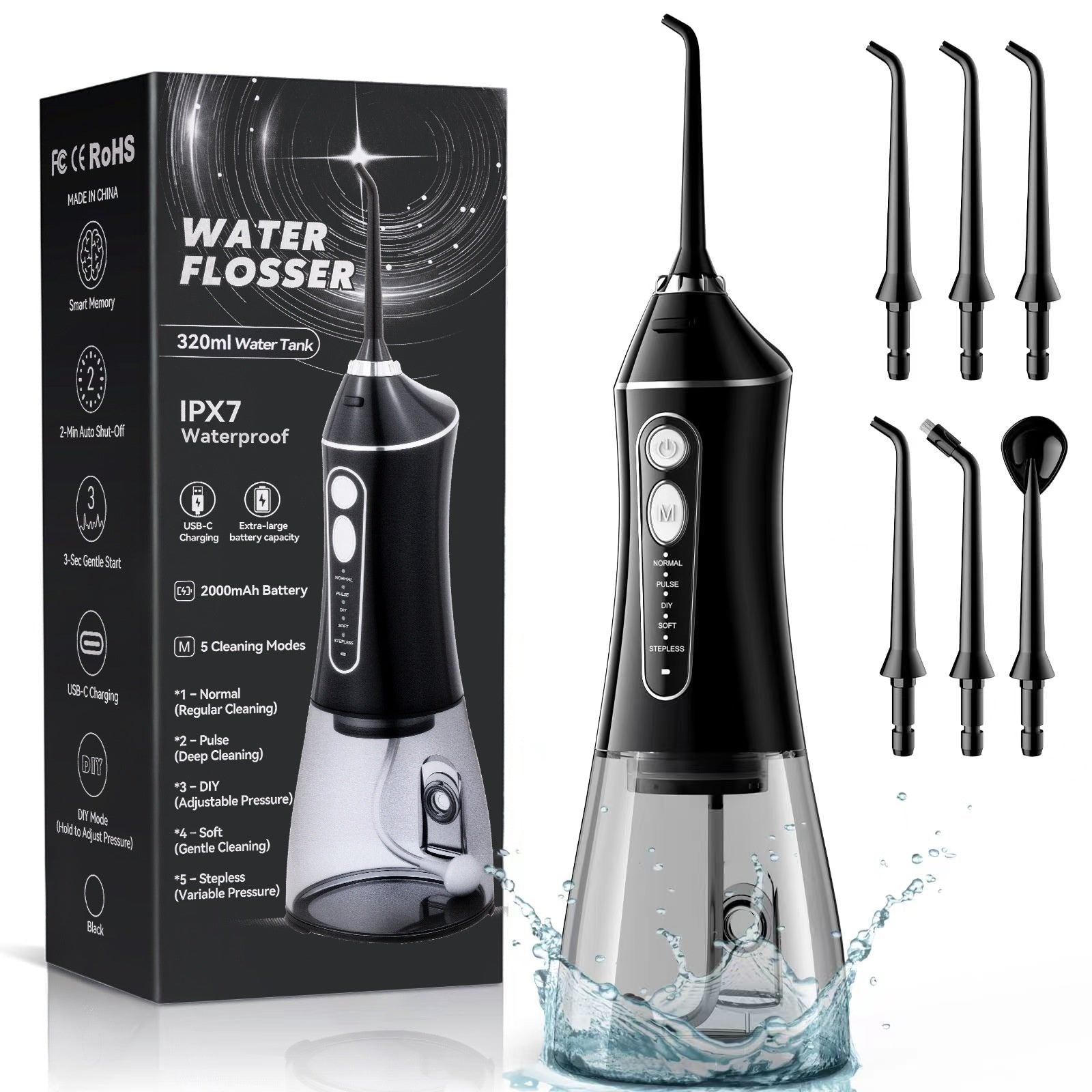 Robinet d'eau portatif pour nettoyage en profondeur et soins buccaux