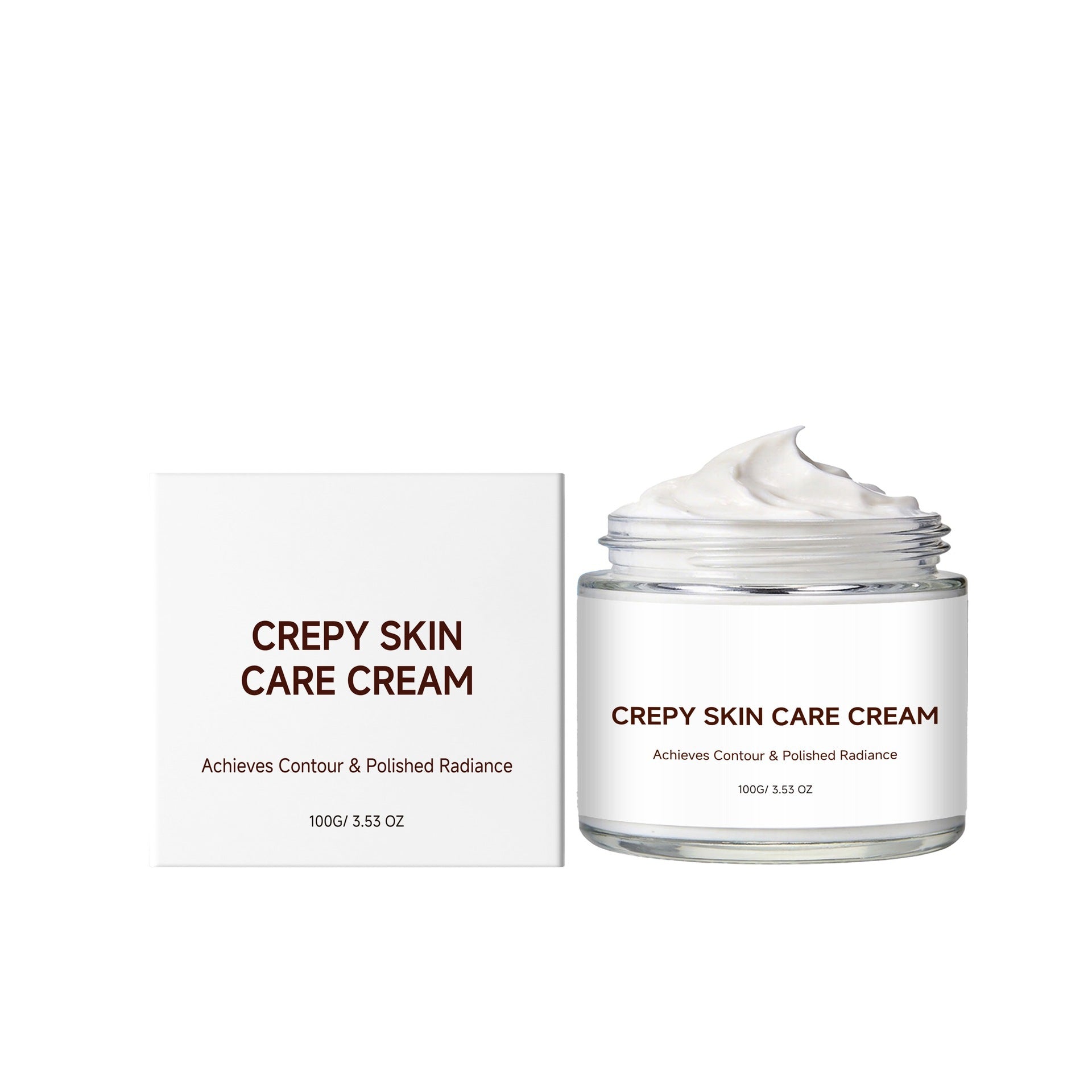 Crème pour soins de la peau crépie