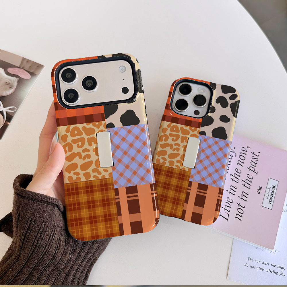 Meilleure vente Film et stand Two-in-one Phone Case