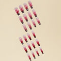Perle coeur vin rouge Gradient porter faux ongles Conseil