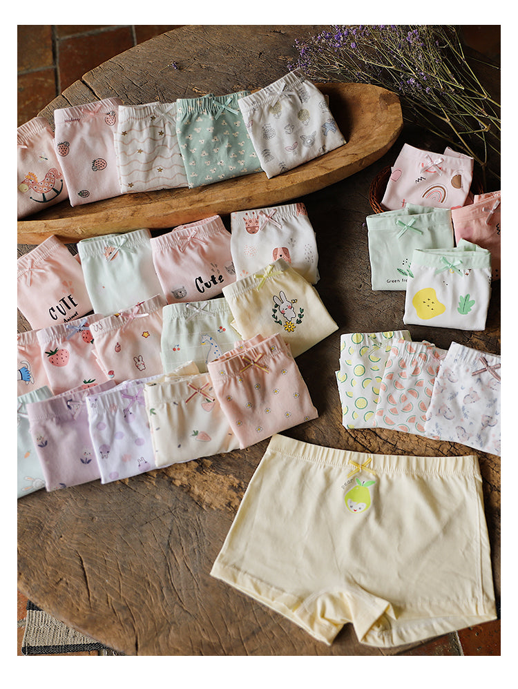 Slips de boxer en coton cartoon pour filles