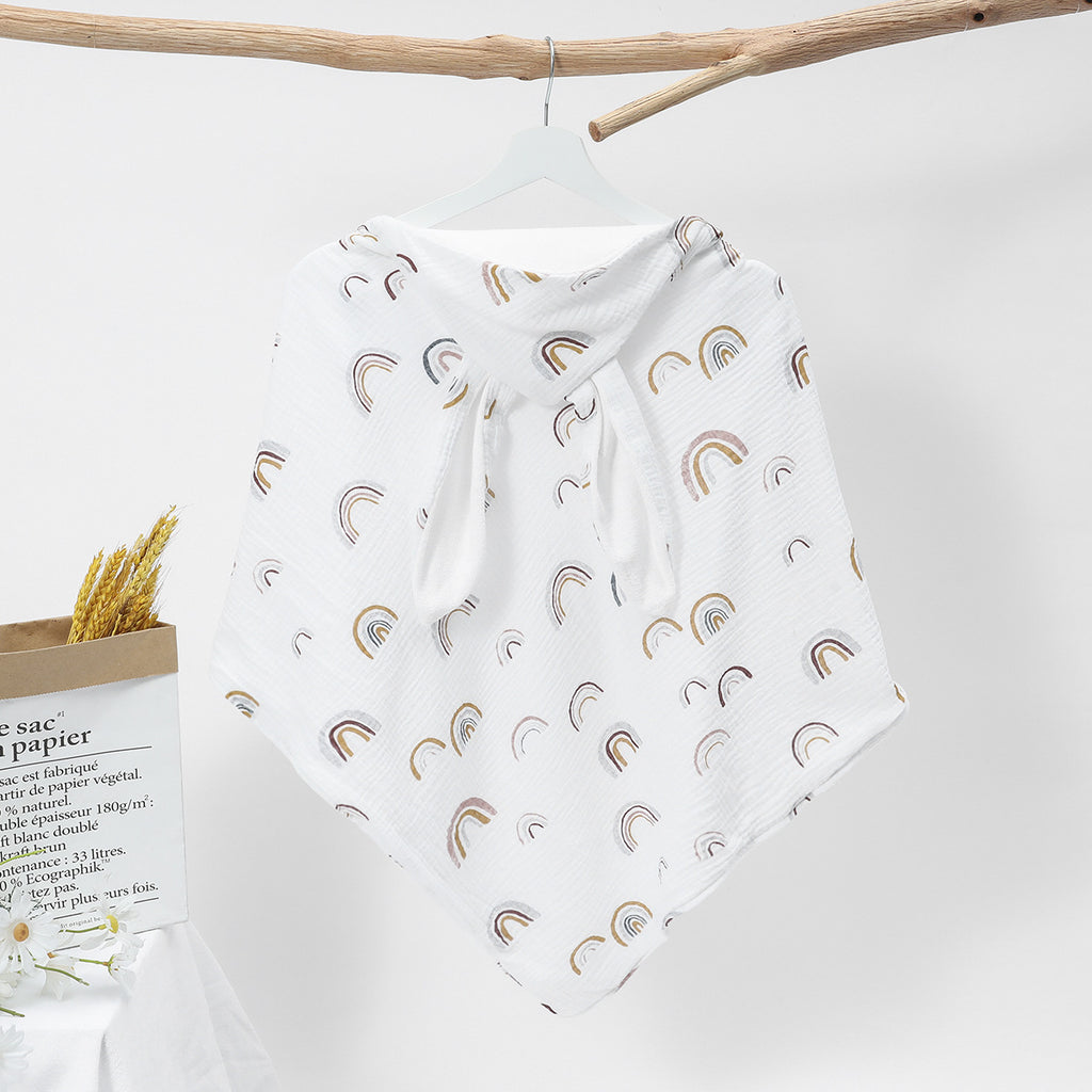 Serviette de bain bébé Pure Cotton Double couche Baignoire à capuche Gauze
