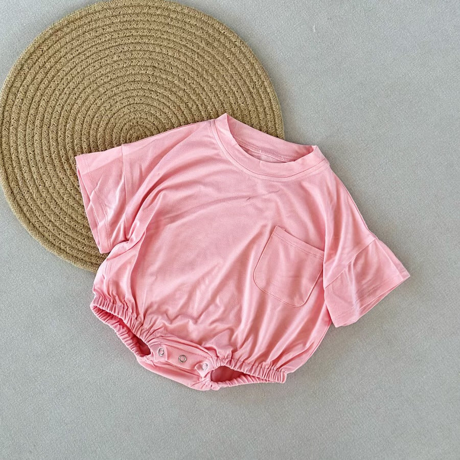 Bébé Romper naturel Bamboo fibre de style mince