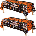 2 Pack nappe en plastique pour décorations de fête d'Halloween Skeletons Bats fantômes citrouille Ta