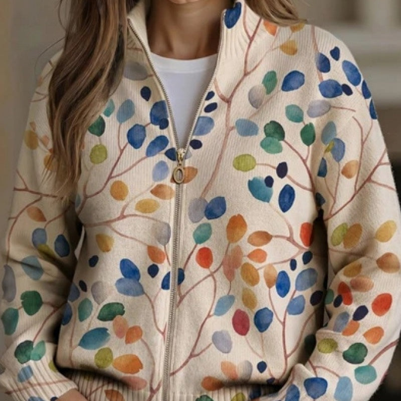 Veste en manteau pour femmes en col rond
