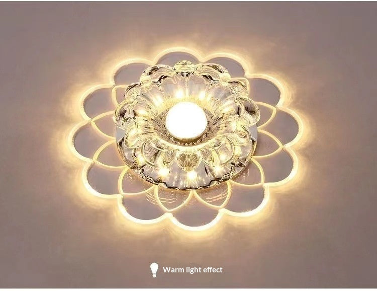 Cristal couloir couloir lumière minimaliste moderne Spotlight LED encastré fixation