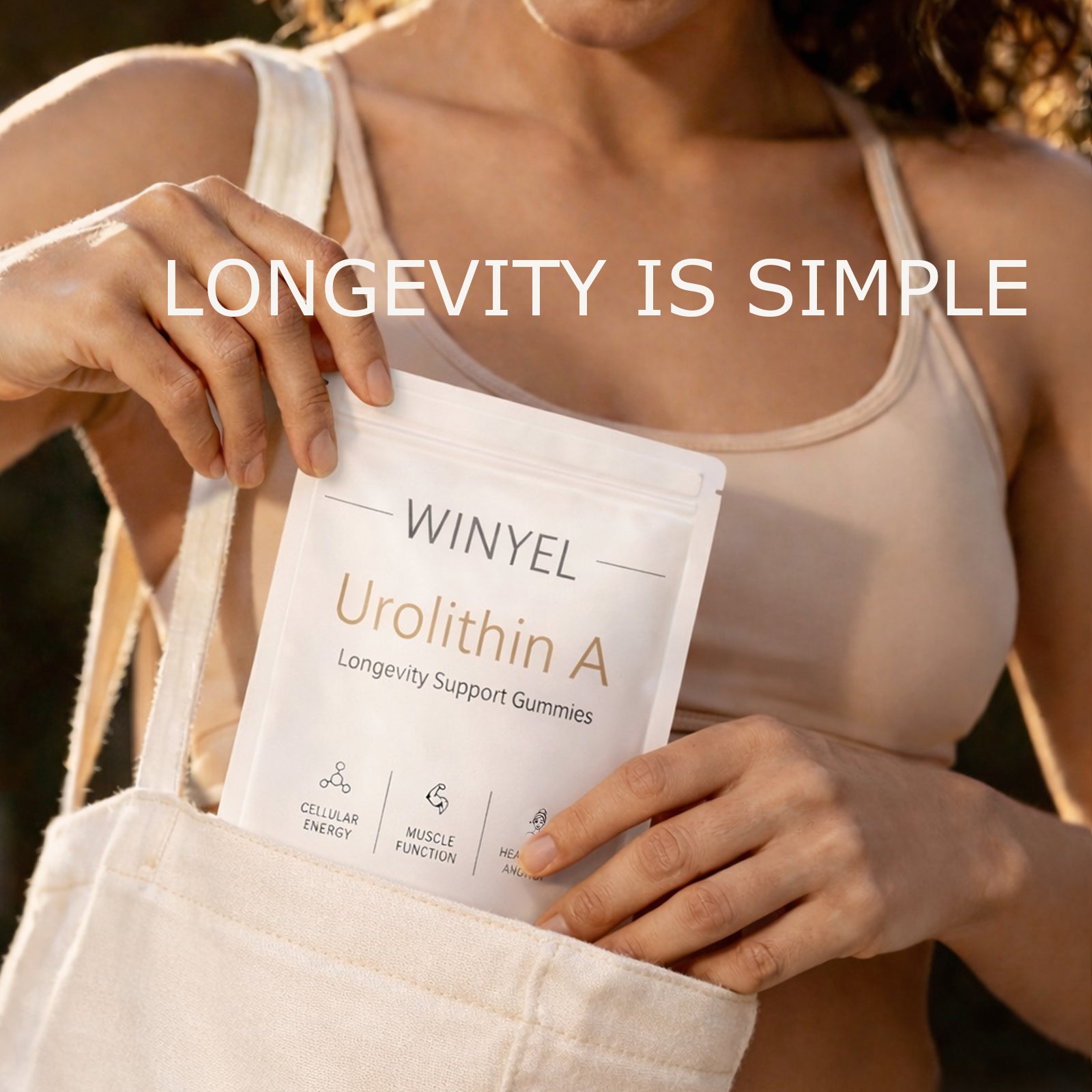 WINYEL Urolithine Un supplément Gommies - Pour un vieillissement en santé Énergie cellulaire Force musculaire