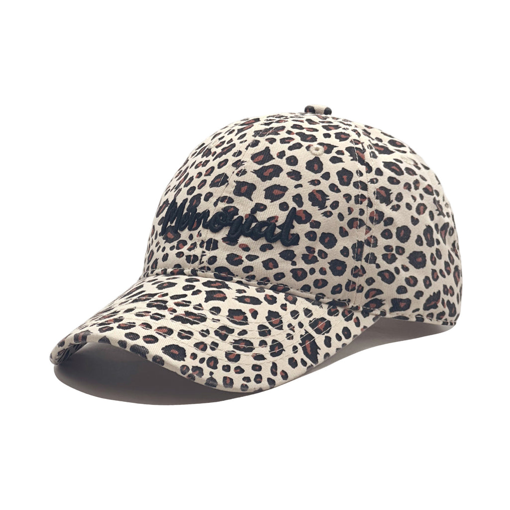 Retro Leopard-print Casquette de baseball brodée lavée et décontractionnée