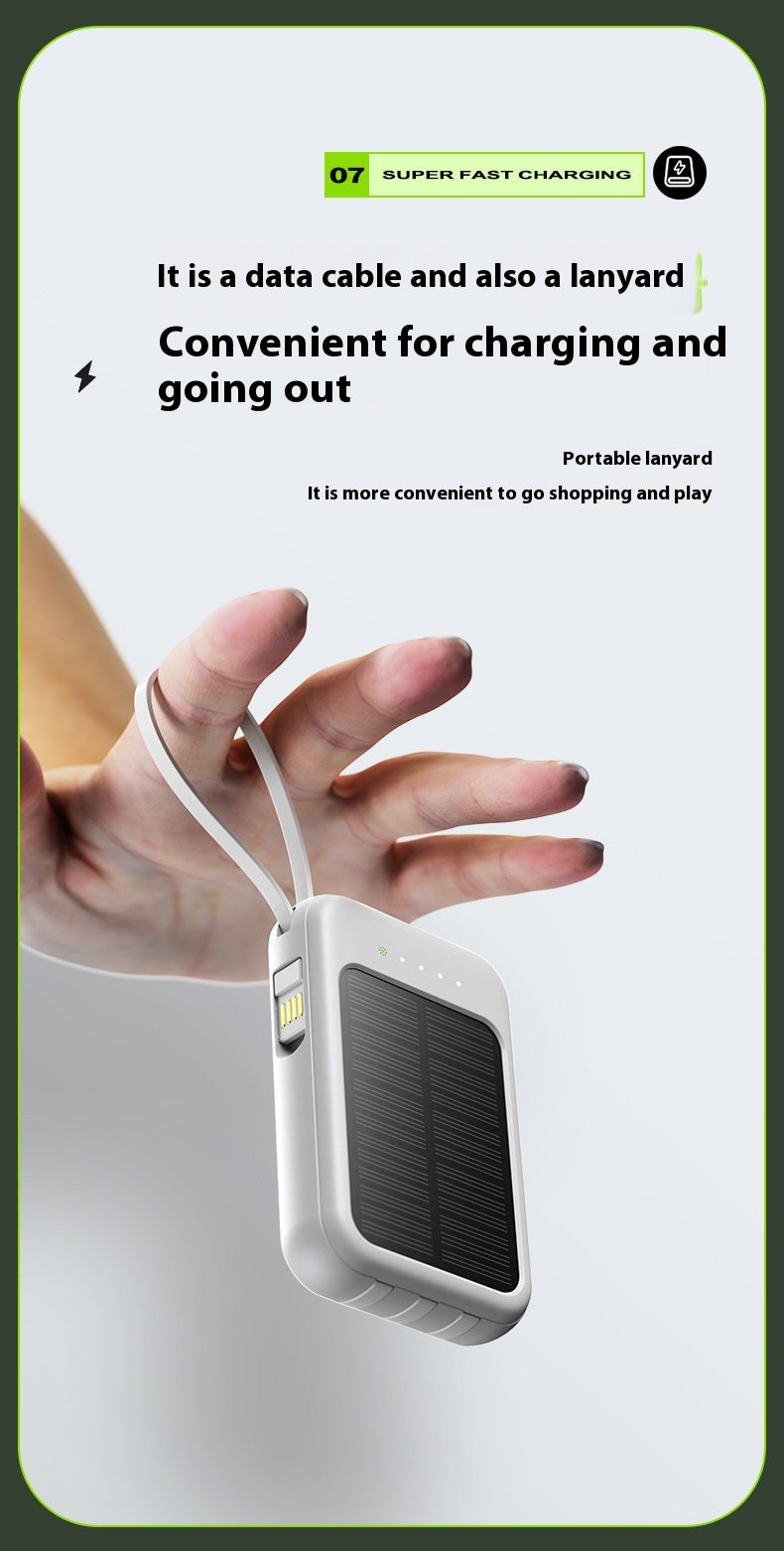 Unité de recharge solaire avec câble Camping Portable Grande Capacité Alimentation Mobile