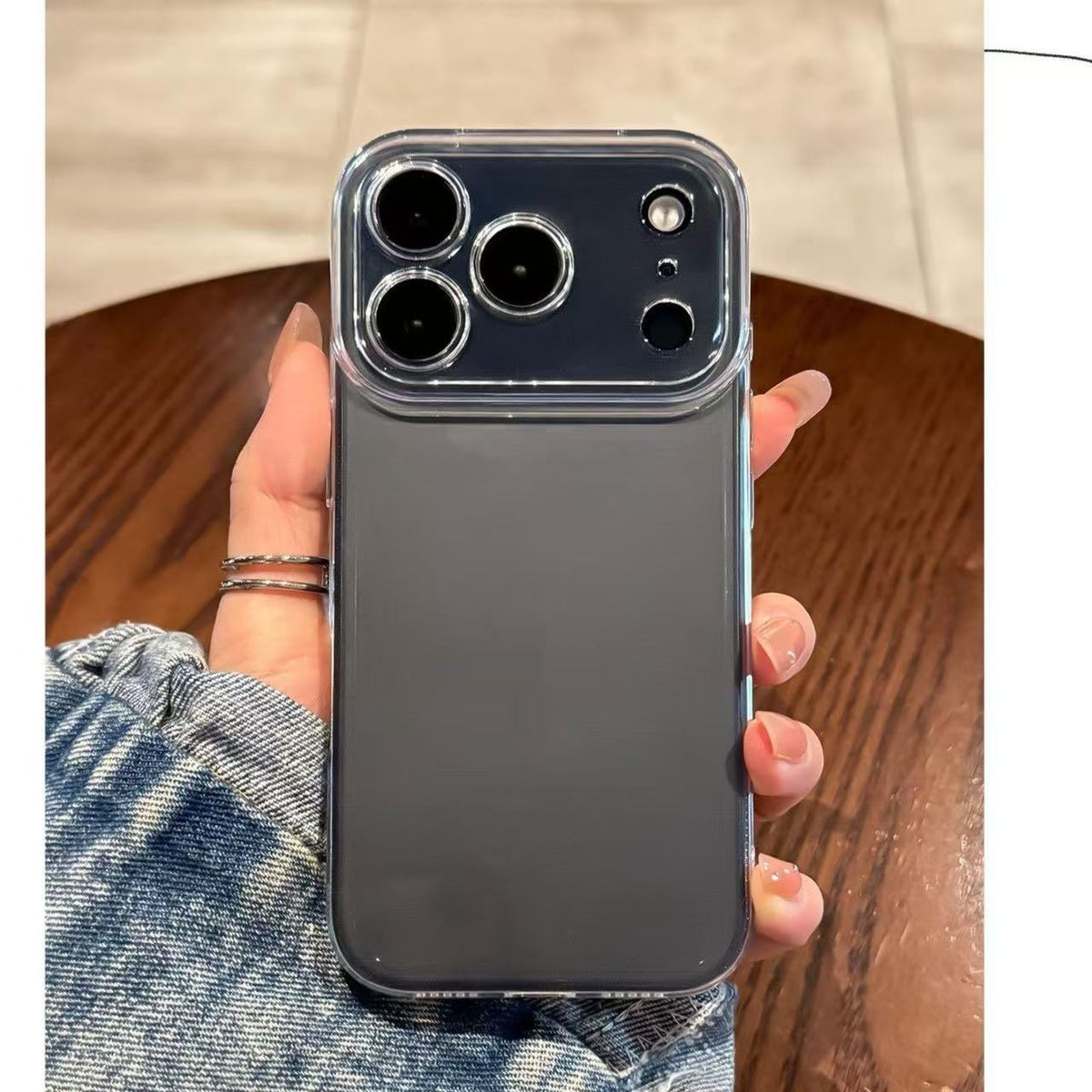 Simple Solid-color Shatter-resistant Clear Case 16