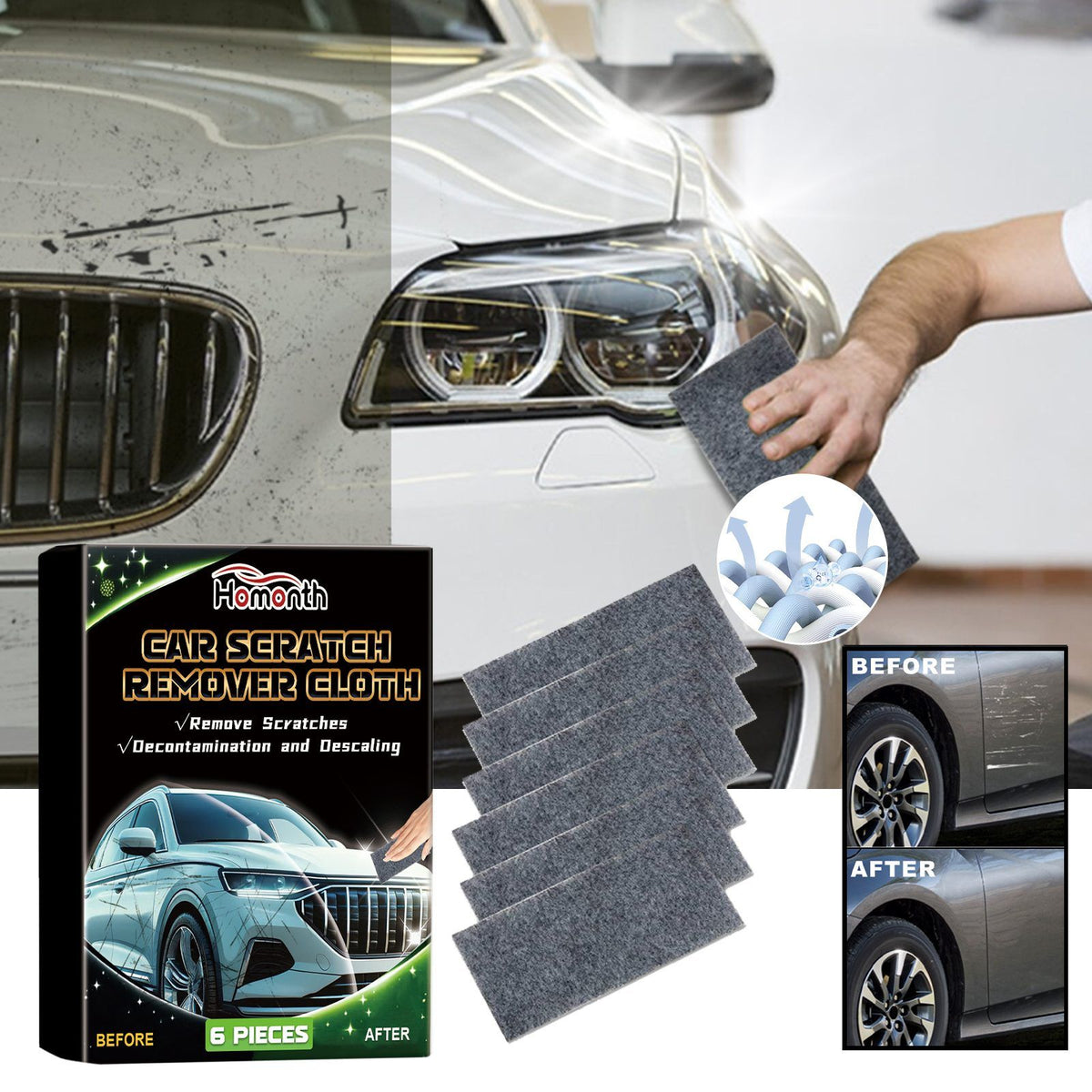 HOMONTH Automotive Gloss Care Cloths