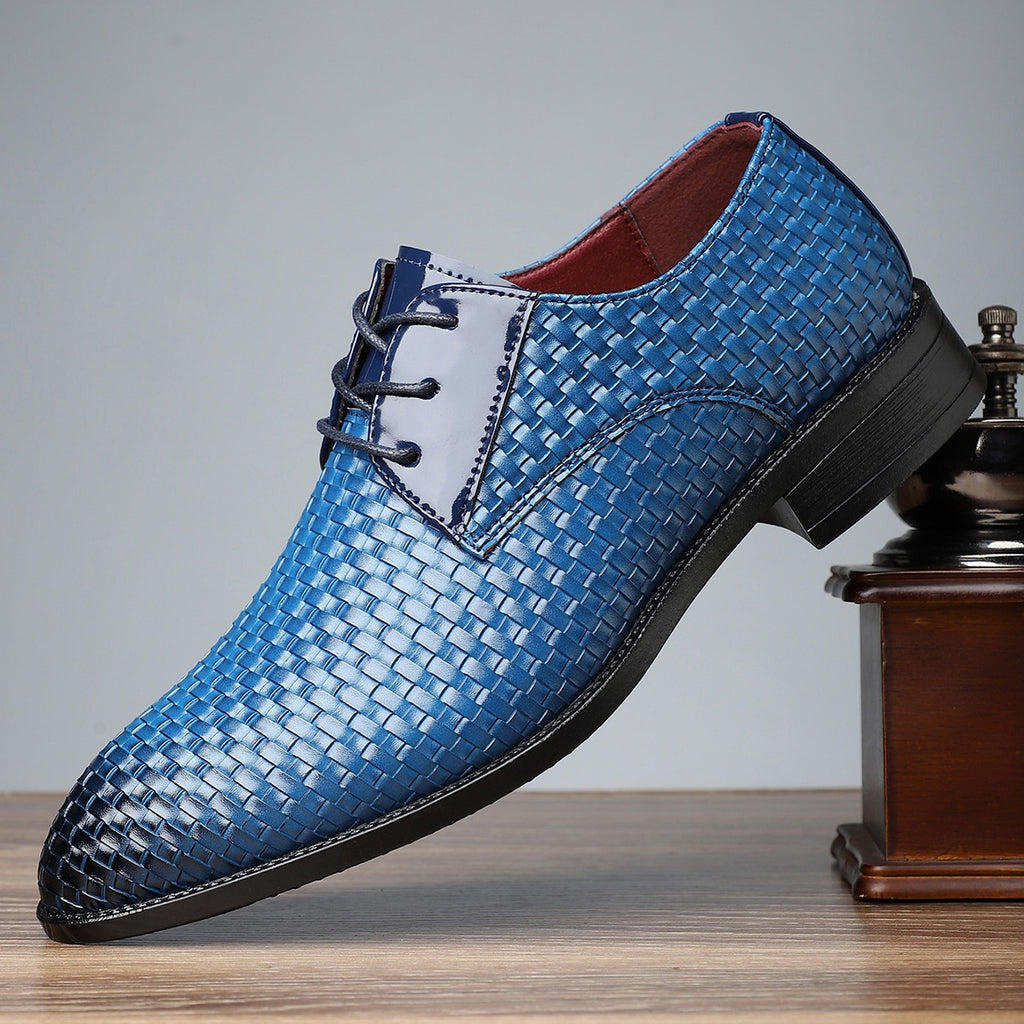Chaussures en cuir pointue pointue pour hommes
