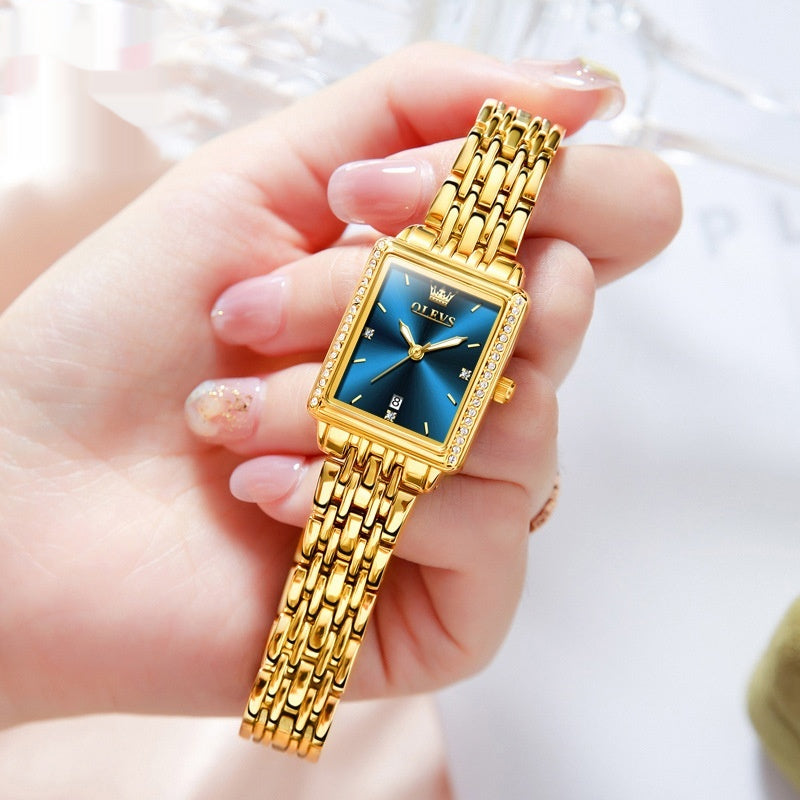 Montre Quartz de mode carrée simple pour femmes