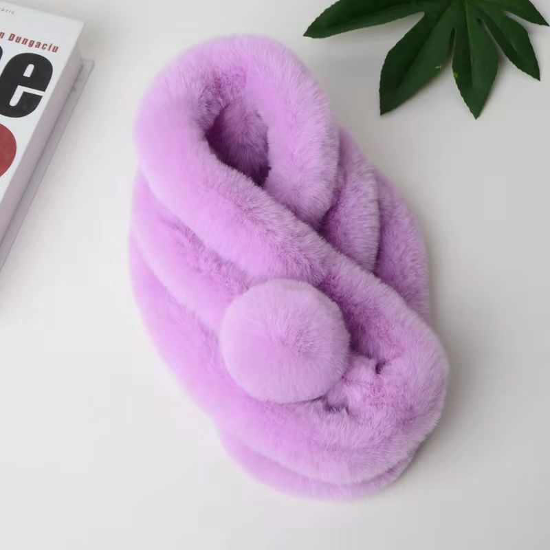 Écharpe de fourrure de lapin Rex pour femmes