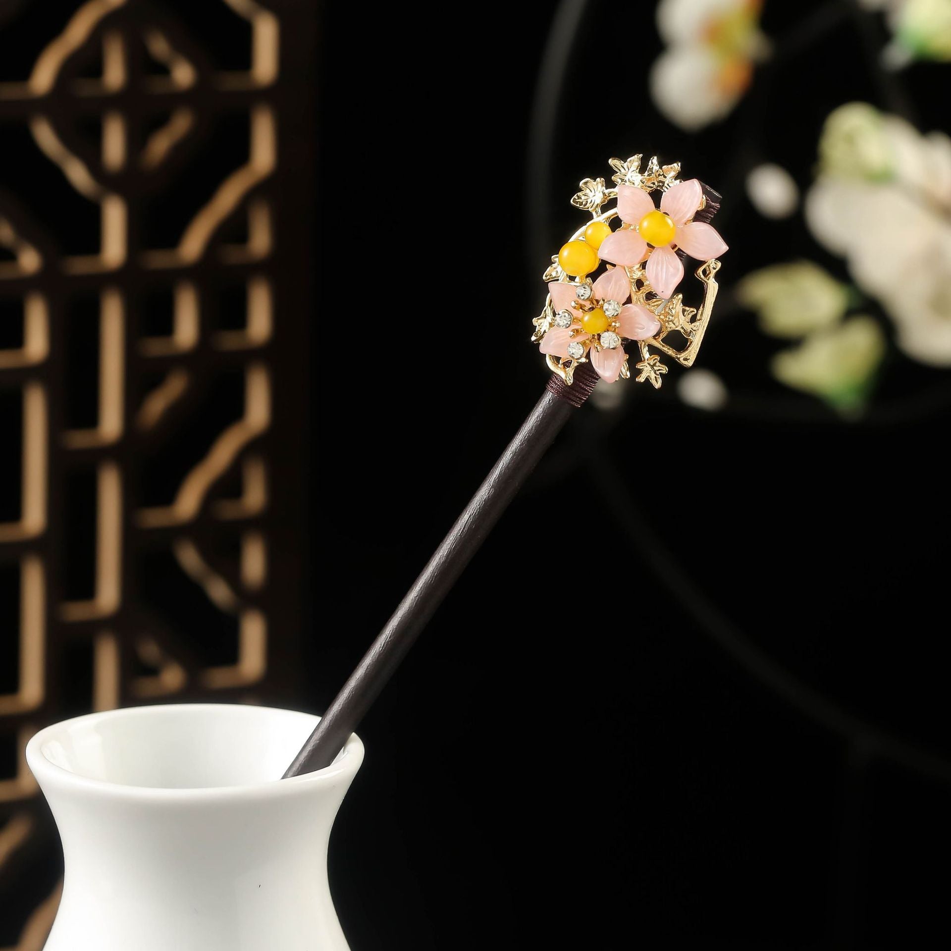 Épin à cheveux en bois de style chinois pour Updos