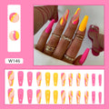 Pointe à ongles Rose jaune Rouge 24 pièces en boîte