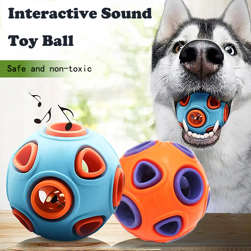 Balle en caoutchouc pour chien avec son Bell