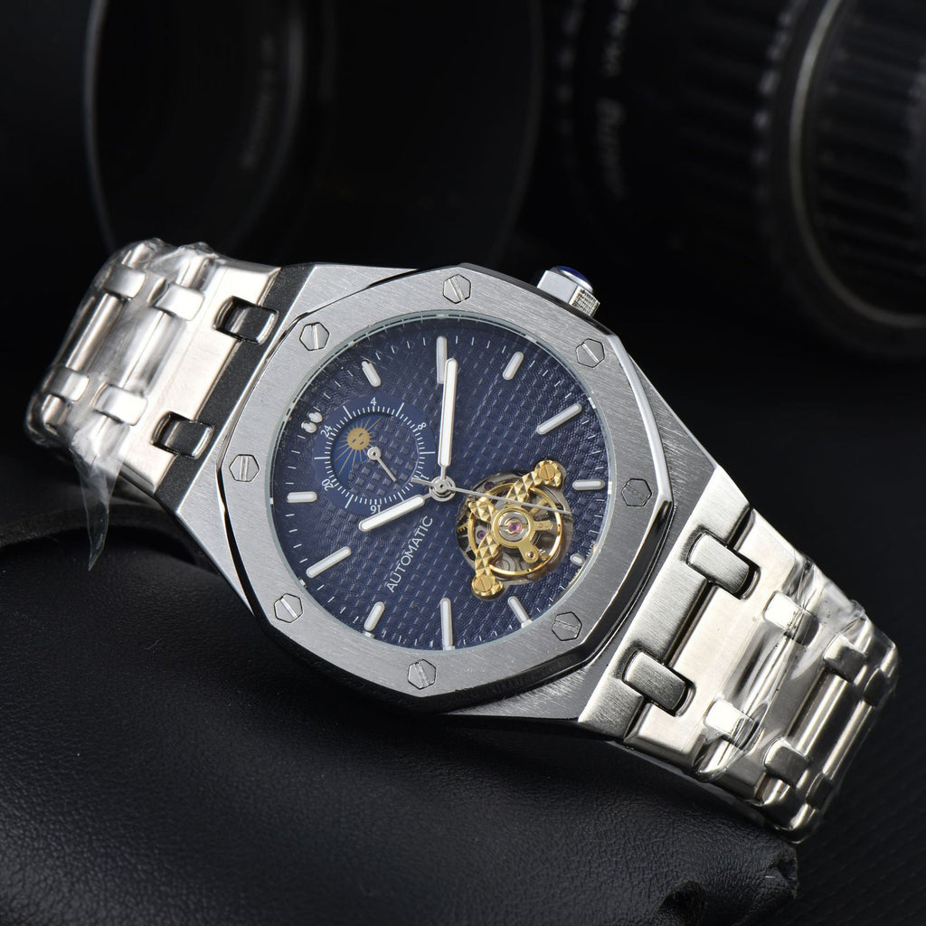 Montre Tourbillon mécanique multifonctionnelle pour hommes