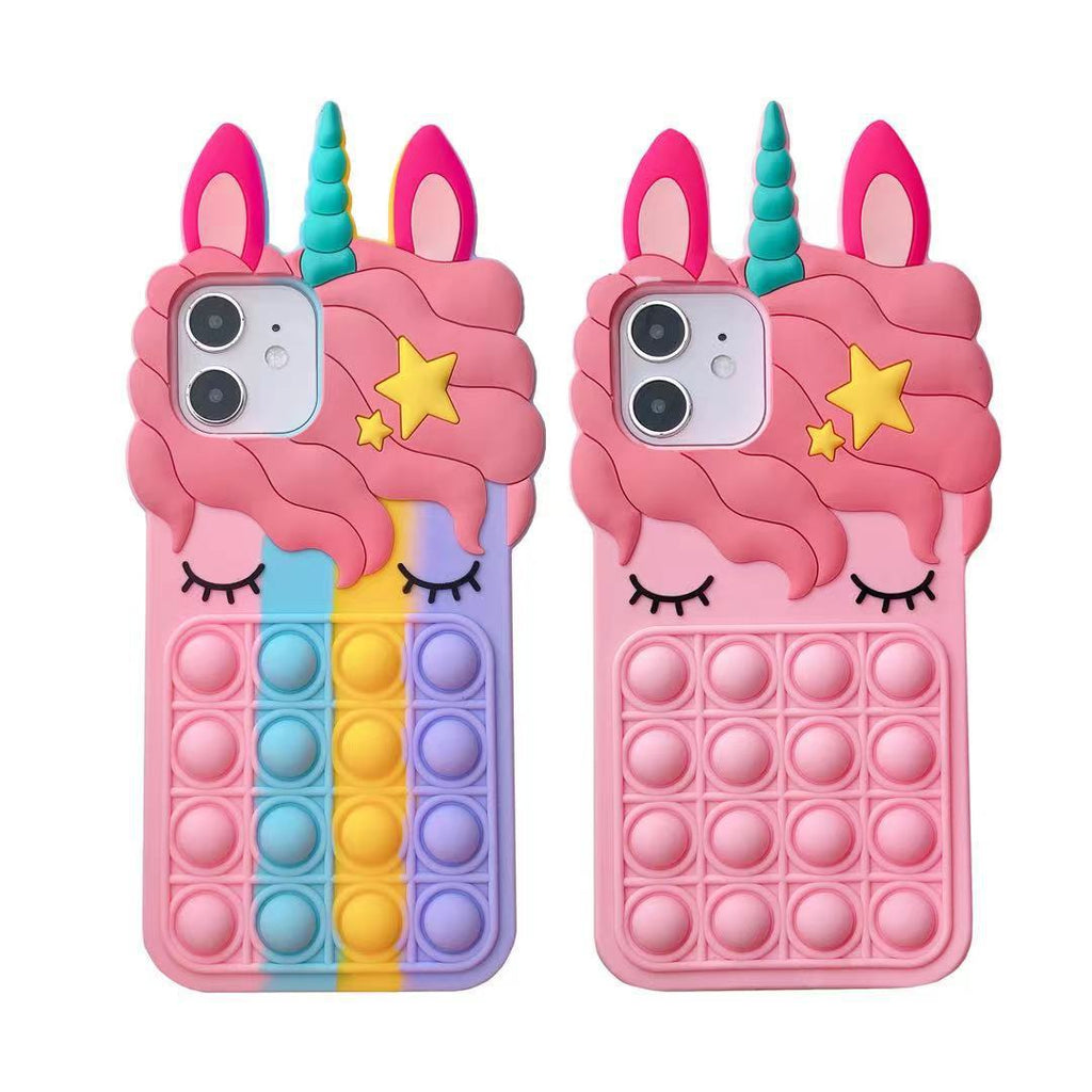 Caricature Bubble Cils Animal Multi-modèle Silicone Coque Téléphone