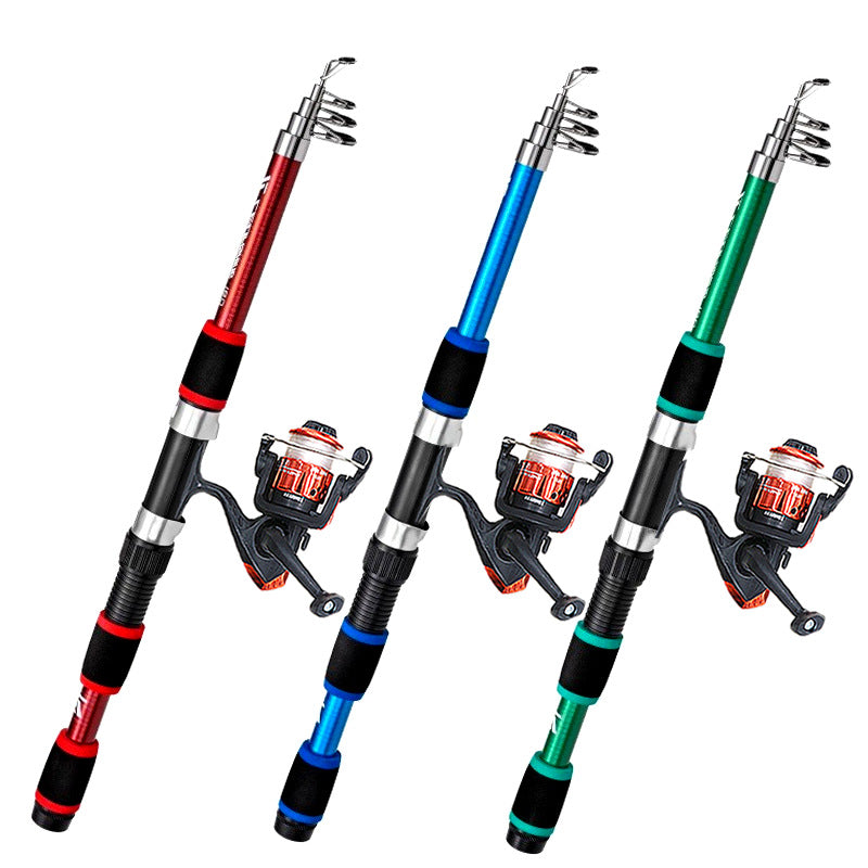 Portable ultra-short pocket short fishing rod suit
