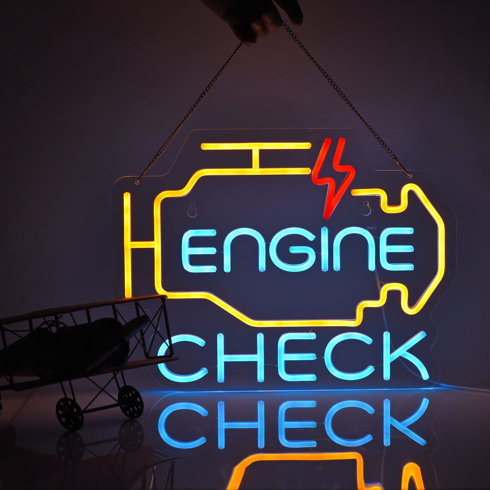 Réparation de voiture de moteur Image personnalisée LED Décoration