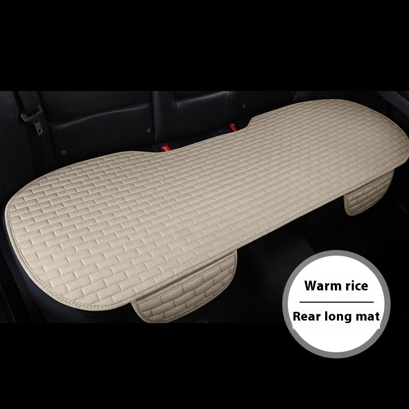 Coussin de siège de voiture en lin Plaque de protection de trois pièces