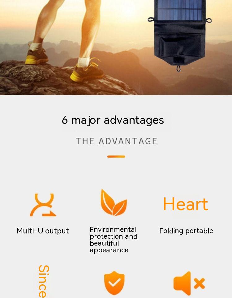 Panneau de charge solaire de panneau d'alimentation extérieure Portable