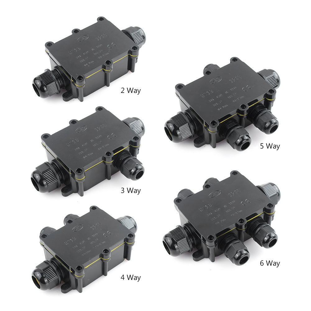 IP68 Waterproof Câble extérieur à six voies One in five Out Fontaine Light Junction Box