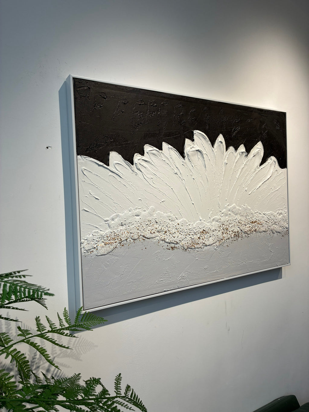28x40 Art mural abstrait encadré