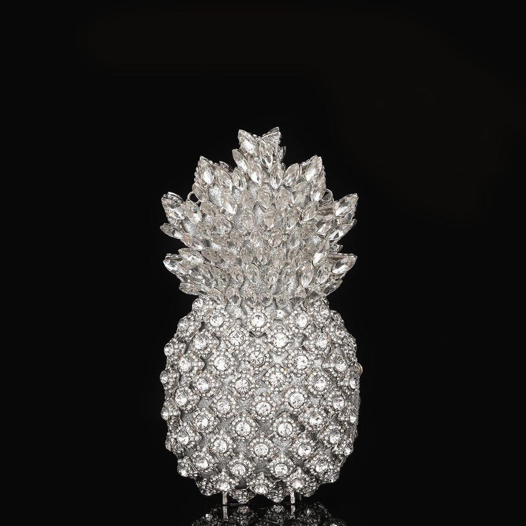 Sac de soirée en strass de bouteille de champagne brillant brillant haut de gamme