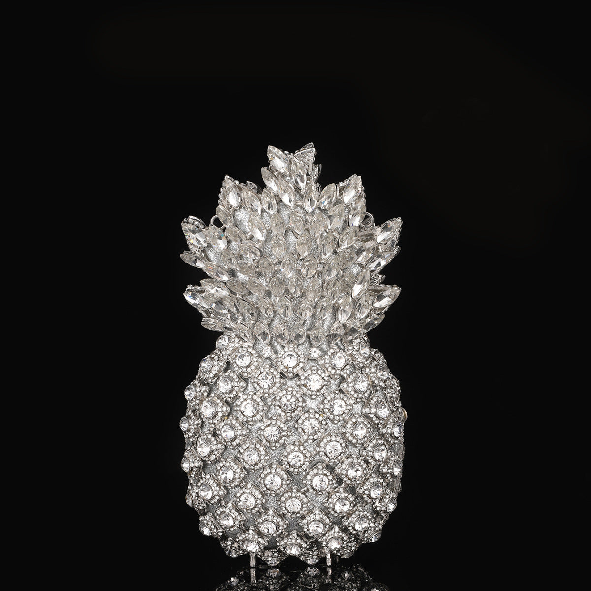 Sac de soirée en strass de bouteille de champagne brillant brillant haut de gamme