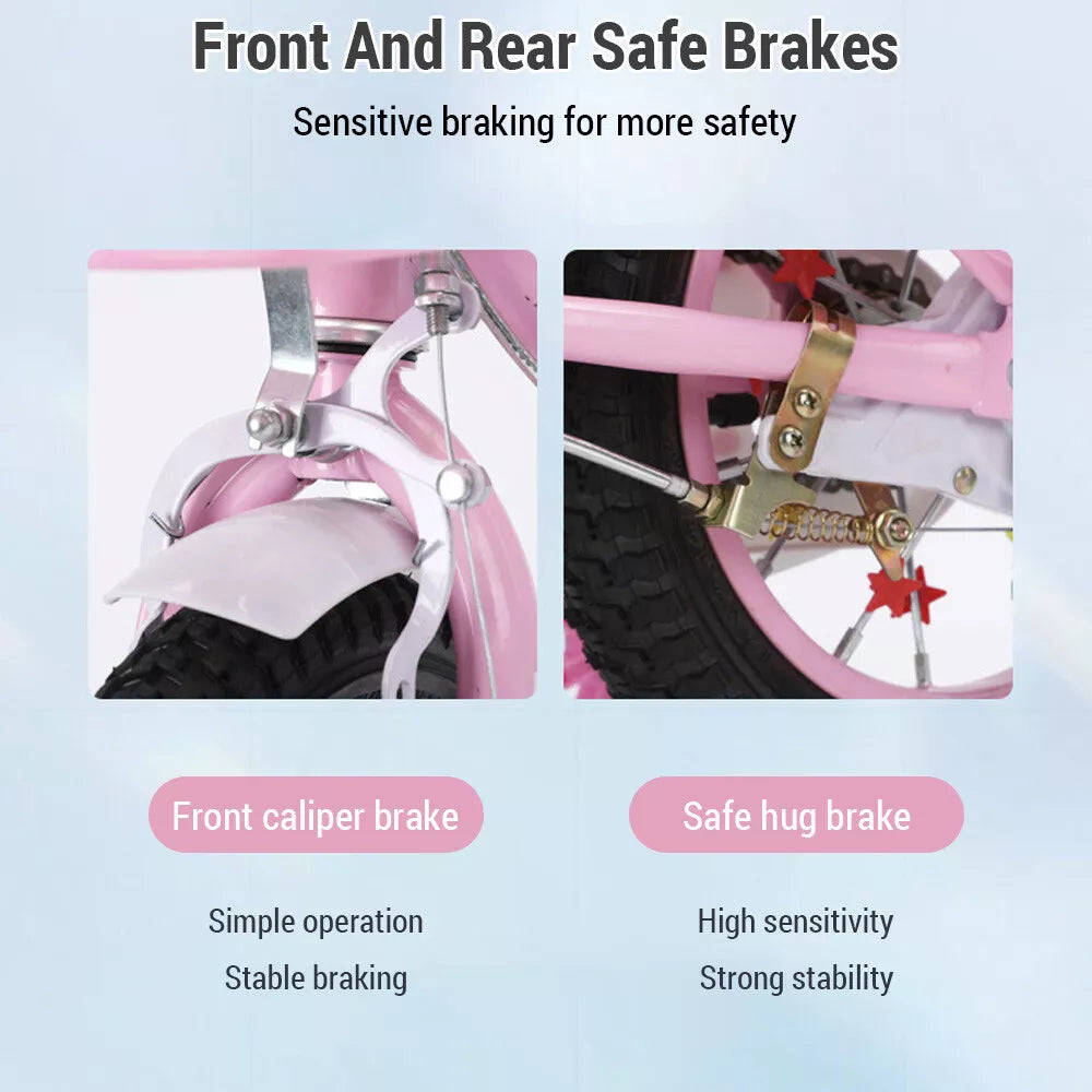 12-16Inch Enfants Vélo pour 2-10 ans Enfants Filles Vélo Stabiliser
