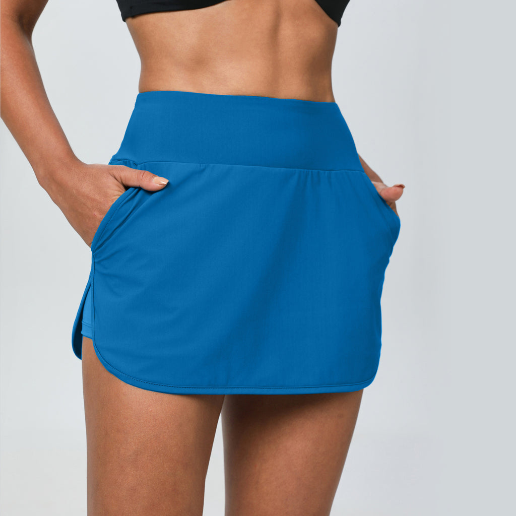 European and American Slim- Fit Quick-dry Tennis Skirt High Waist Slimming Running Fitness