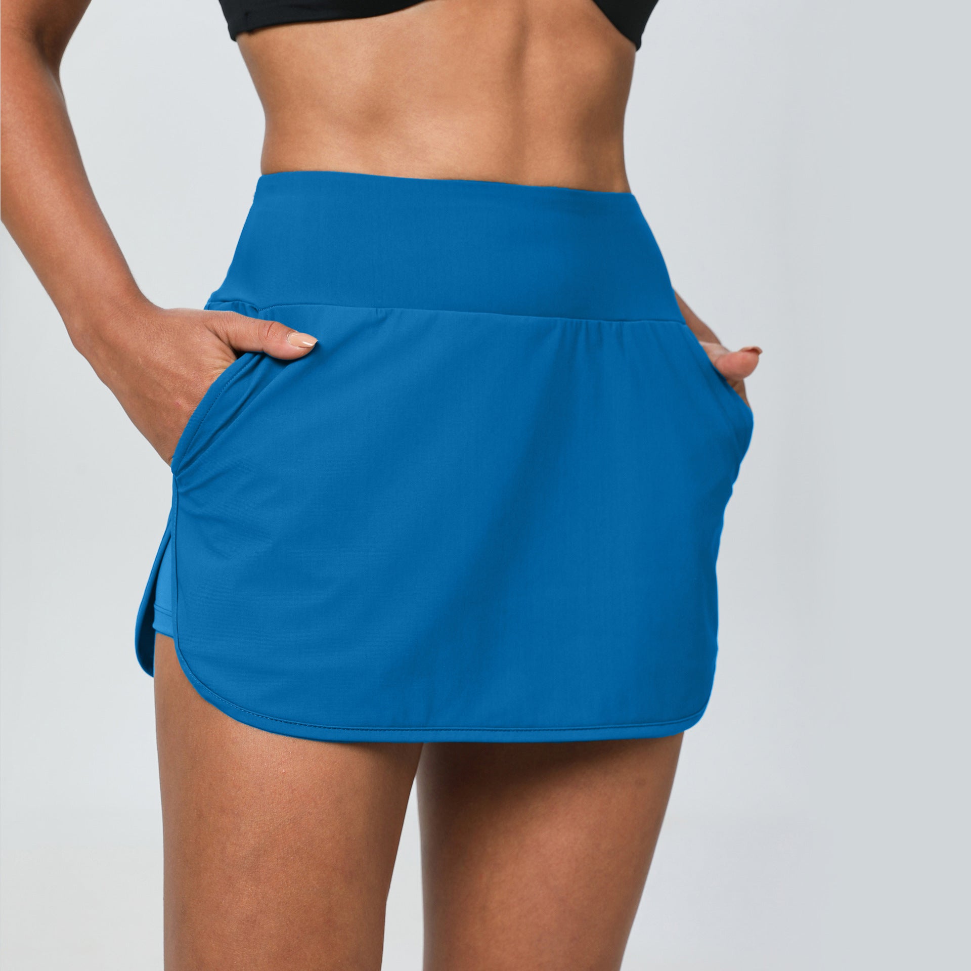 European and American Slim- Fit Quick-dry Tennis Skirt High Waist Slimming Running Fitness