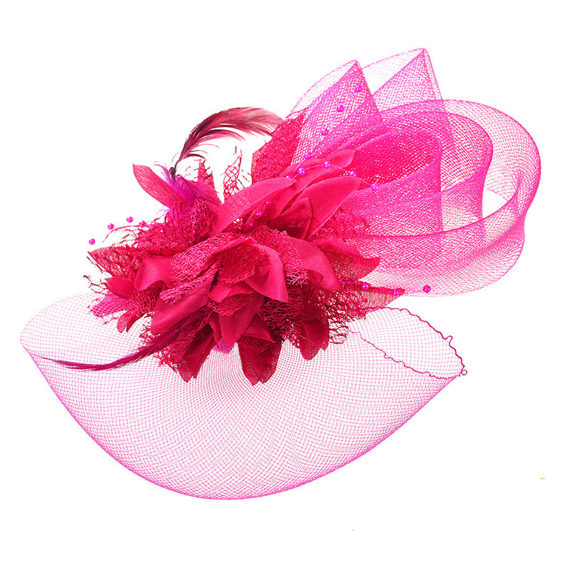 Fleur de tête de maille de plume de mariée