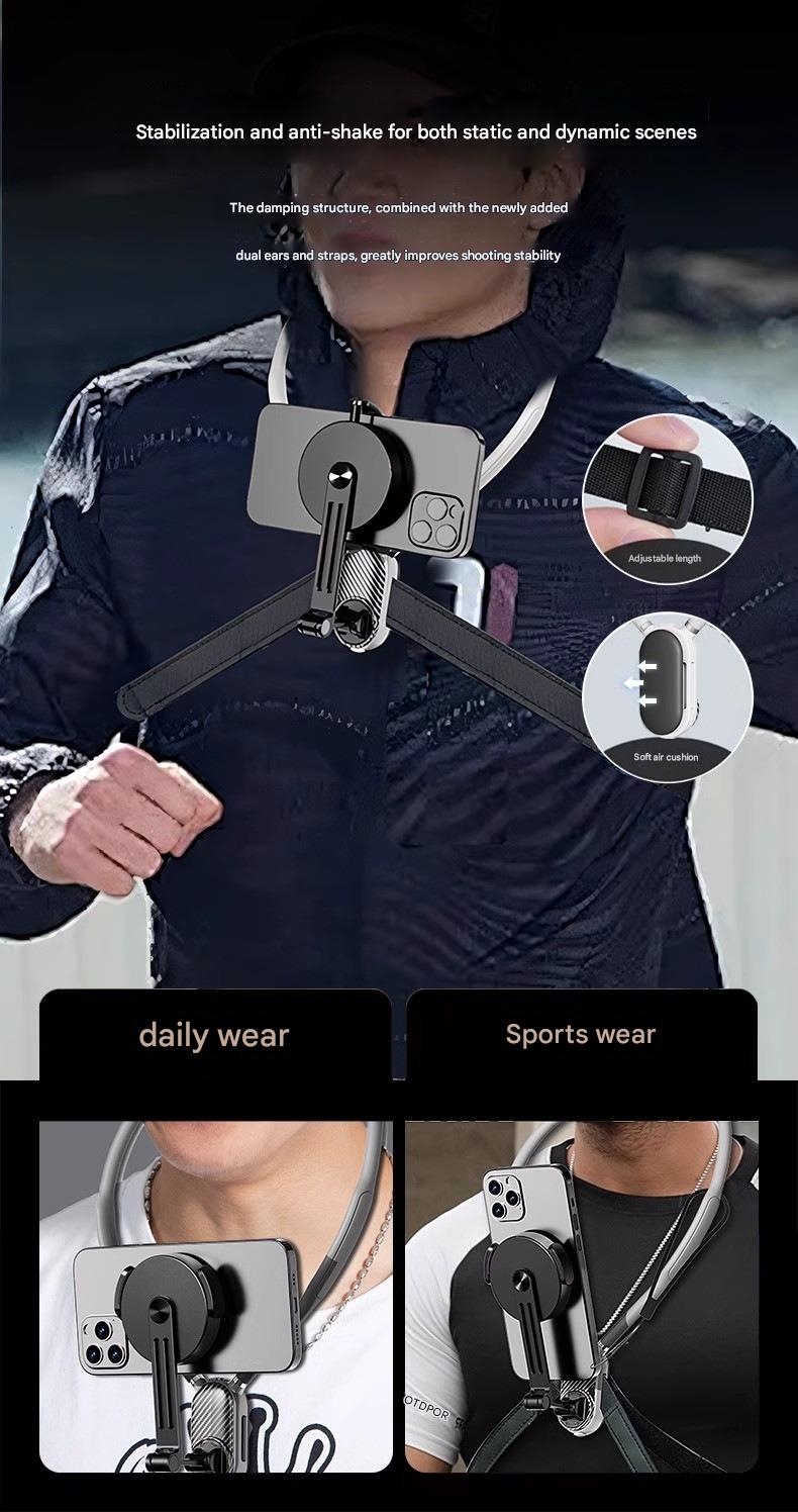 Magnetic Neck Strap Mount for Mobile Live Streaming with Anti-Shake Shooting Original-Angl