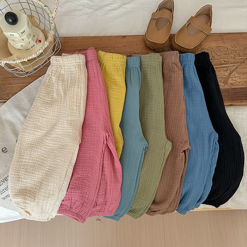 Pantalon pyjama pour filles en coton mince
