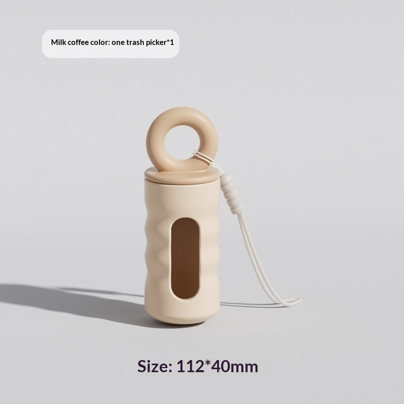 Dog walking pouch with poop bag dispenser to pick up after your dog