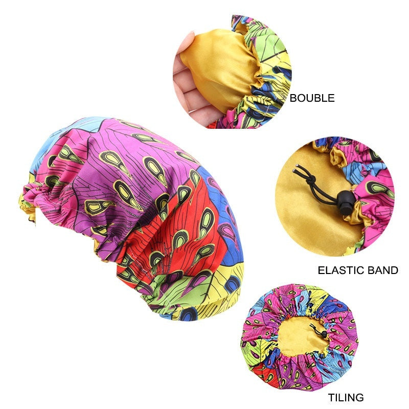 Chapeau rond double couche imprimé