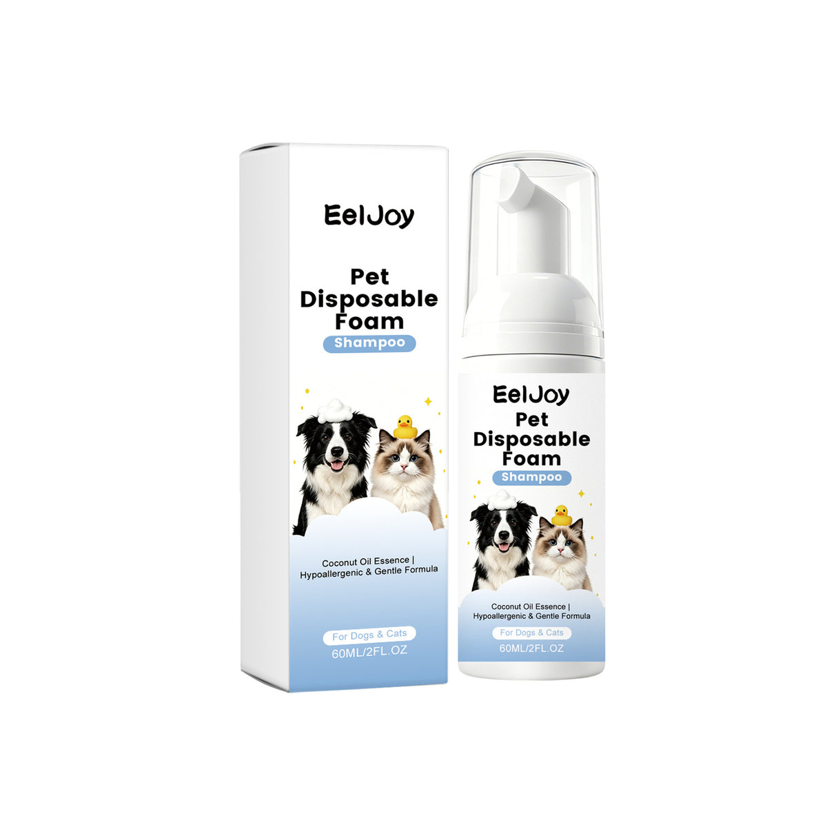 Shampooing en mousse jetable pour animaux de compagnie